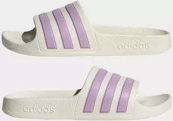 Adidas Adilette Aqua Slides Kids beige/off white/bliss lilac – Adidas Adilette Aqua Slides Kids beige/off white/bliss lilac, Badelatschen mit Riemen