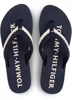 Tommy Hilfiger TH WEBBING SUMMER SANDAL dunkelblau/wei&szlig;