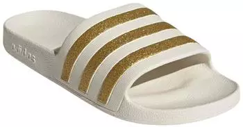 Adidas Adilette Aqua Slides Sandal off white/gold met./gold met.