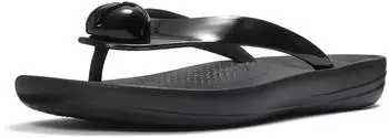 FitWear IQUSHION Glossy-Button Flip-Flops schwarz