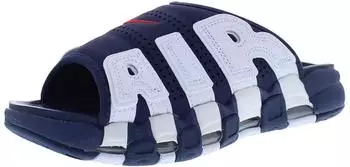 Nike Air More Uptempo Slides (FQ8700-400) midnight navy/white/clear/university red
