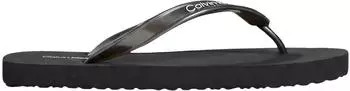 Calvin Klein Tpu Metallic Flip Flops triple black