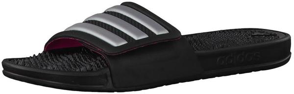 Adidas Adissage 2.0 stripes core black/silver metallic/shock pink