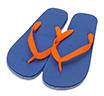 Fuss Wohl V-Sandale blau/orange