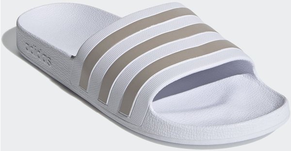 Adidas Adilette Aqua Badelatsche weiß/silber/grau (EF1730)
