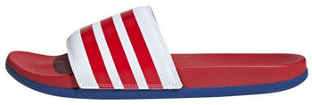 Adidas Adilette Cloudfoam Plus Stripes cloud white/scarlet/royal blue