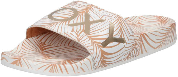 Roxy Slippy Printed Sandals (ARJL101011) white/tan