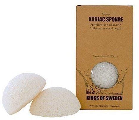 Kings of Sweden Konjac Schwamm Natur Pur 600316463300 Gesichtsreinigungsschwamm (2 Stück)