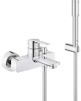 GROHE Lineare New Einhand-Wannenbatterie Aufputz, Badarmaturen, 33849DC1, supersteel