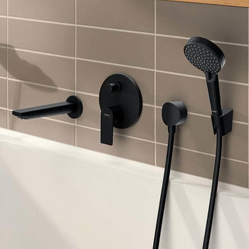 Hansgrohe Rebris E Wanneneinlauf mattschwarz (72431670) – Ressourcenschonende Technik für spürbar niedrigere Betriebskosten