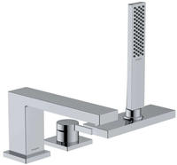 hansgrohe Tecturis E 3-Loch Einhebel-Wannenrandarmatur mit Schlauchbox (sBox),
