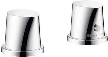 Axor Starck Organic 2-Loch Wannenrandarmatur mit Thermostat chrom (12422000)