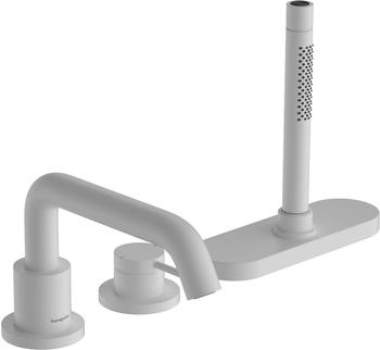 Hansgrohe Tecturis S 3-Loch Einhebel-Wannenrandmischer mit sBox mattwei&szlig; (73447700)
