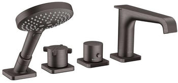 Axor Citterio E 4-Loch Wannenrandarmatur mit Thermostat brushed black chrome (36411340)