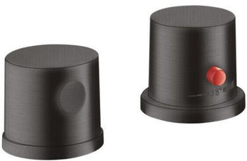 Axor Uno 2-Loch Wannenrandarmatur mit Thermostat brushed black chrome (38480340)
