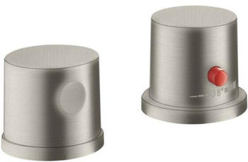Axor Uno 2-Loch Wannenrandarmatur mit Thermostat edelstahl optic (38480800)
