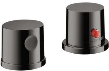Axor Uno 2-Loch Wannenrandarmatur mit Thermostat polished black chrome (38480330)