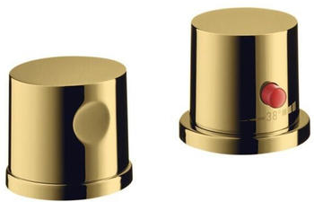 Axor Uno 2-Loch Wannenrandarmatur mit Thermostat polished gold optic (38480990)