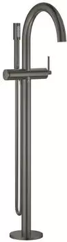 GROHE Atrio Einhand-Wannenbatterie Bodenmontage hard graphite geb&uuml;rstet (24368AL0)