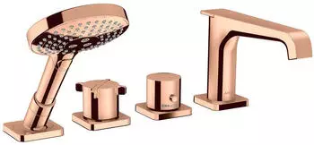 Axor Citterio E 4-Loch Wannenrandarmatur mit Thermostat polished red gold (36411300)