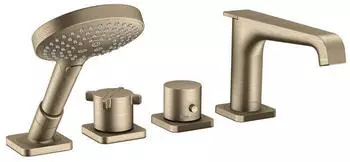 Axor Citterio E 4-Loch Wannenrandarmatur mit Thermostat brushed nickel (36411820)