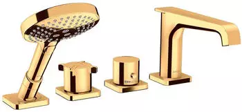 Axor Citterio E 4-Loch Wannenrandarmatur mit Thermostat polished gold optic (36411990)