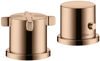 Axor Citterio E 2-Loch Wannenrandarmatur mit Thermostat polished red gold (36412300)