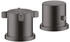 Axor Citterio E 2-Loch Wannenrandarmatur mit Thermostat brushed black chrome (36412340)