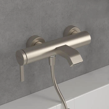 Villeroy & Boch Dawn Einhebelmischer für Wanne nickel gebürstet (TVT10650115264)