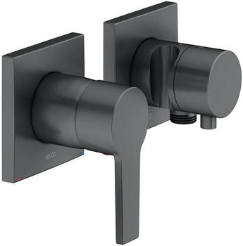 KEUCO Edition 11 Einhebelmischer f&uuml;r Wanne & Dusche 90x90 schwarz chrom geb&uuml;rstet (51151131222)
