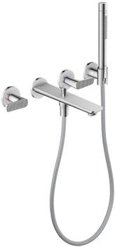 Axor Citterio C 3-Loch Wannenarmatur mit Handbrause Cubic Cut chrom (49481000)