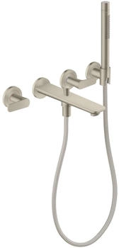 Axor Citterio C 3-Loch Wannenarmatur mit Handbrause Cubic Cut brushed nickel (49481820)