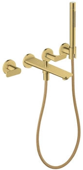 Axor Citterio C 3-Loch Wannenarmatur mit Handbrause Cubic Cut polished gold optic (49481990) Axor Citterio C 3-Loch Wannenarmatur mit Handbrause Cubic Cut polished gold optic (49481990)