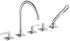 Ideal Standard Joy Neo 5-Loch-Badearmatur mit Stabhandbrause Hebelgriffe chrom (BD165AA)