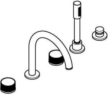GROHE Atrio Private Collection 5-Loch-Wannen-Kombination mit Knopfbet&auml;tigung chrom (25226000)