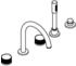 GROHE Atrio Private Collection 5-Loch-Wannen-Kombination mit Knopfbetätigung chrom (25226000)