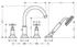 Hansgrohe Montreux 4-Loch Wannenrandarmatur Brushed Gold Optic (16546250)