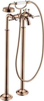 Hansgrohe Montreux 2-Griff Wannenarmatur bodenstehend mit Hebelgriffen Polished Red Gold (16553300)