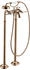 Hansgrohe Montreux 2-Griff Wannenarmatur bodenstehend mit Hebelgriffen Polished Red Gold (16553300)