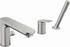 Duravit Wave 3-Loch Wannenarmatur Edelstahl gebürstet (WA5260000070)
