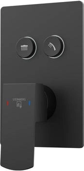 Steinberg Serie 342 Unterputz-Einhebelmischer für Wanne/Dusche schwarz matt (342 2221 3 S)