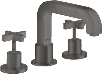 Axor Citterio 3-Loch Wannenrandarmatur mit Kreuzgriffen brushed black chrome (39436340)