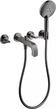 Hansgrohe Axor Citterio 3-Loch Wannenarmatur Unterputz Polished Black Chrome (39448330)