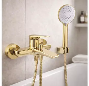 Rea Avalon Badewannenarmatur mit Handbrause Gold (REA-B1129)