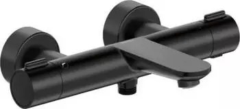 Duravit Wave Wannen- und Duscharmatur Wandmontage Thermostat schwarz matt (WA5220000046)