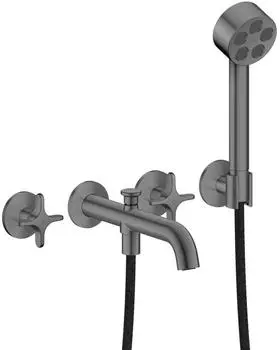 Hansgrohe AXOR One 3-Loch Wannenarmatur Unterputz Brushed Black Chrome (48443340)