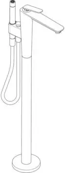 Hansgrohe Citterio C Einhebel-Wannenmischer bodenstehend Brushed Red Gold (49440310)