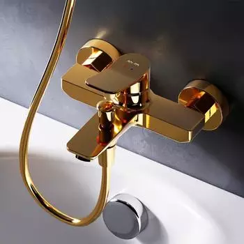 AM.PM X-Joy Wannenarmatur Einhebelmischer Wandmontage Gold Messing (FXA10099)