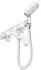Hansgrohe Axor Citterio 3-Loch Wannenarmatur Unterputz Kreuzgriffe Brushed Nickel (39441820)