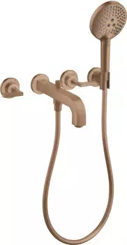 Hansgrohe Axor Citterio 3-Loch Wannenarmatur Unterputz Brushed Red Gold (39448310)